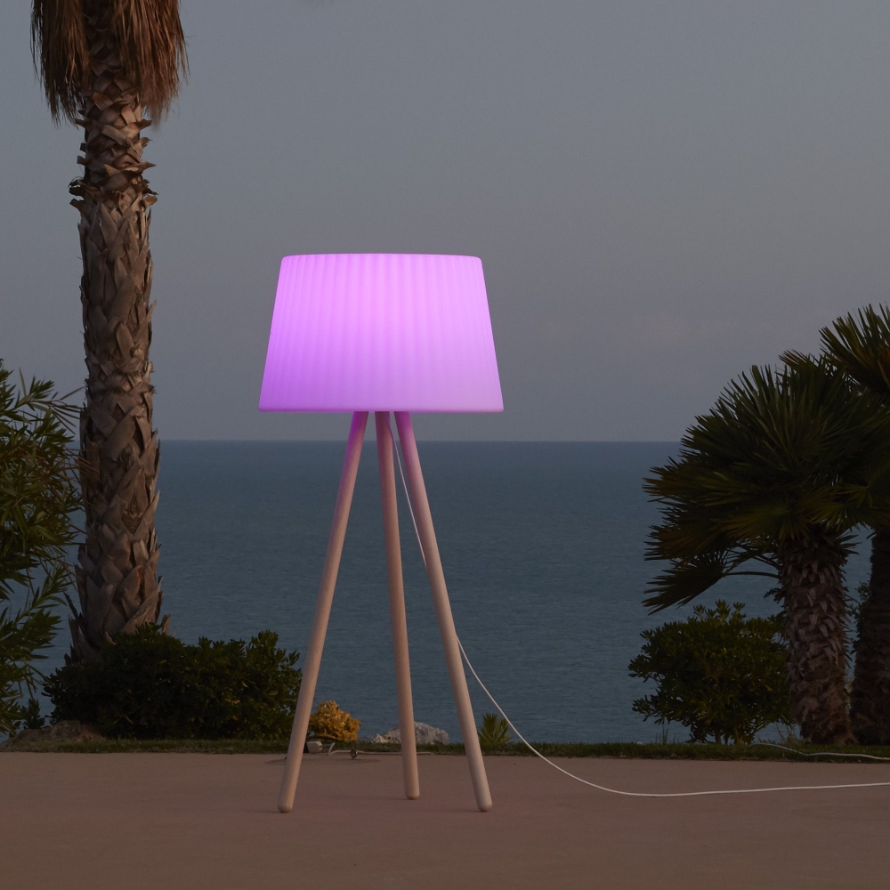 My Your Lampada da terra RGBW ricaricabile Agata Wood