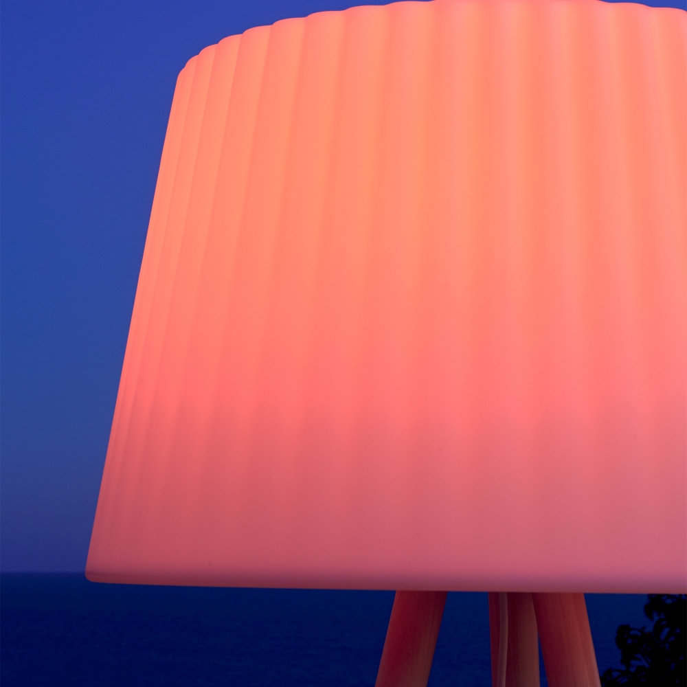 My Your Lampada da terra RGBW ricaricabile Agata Wood