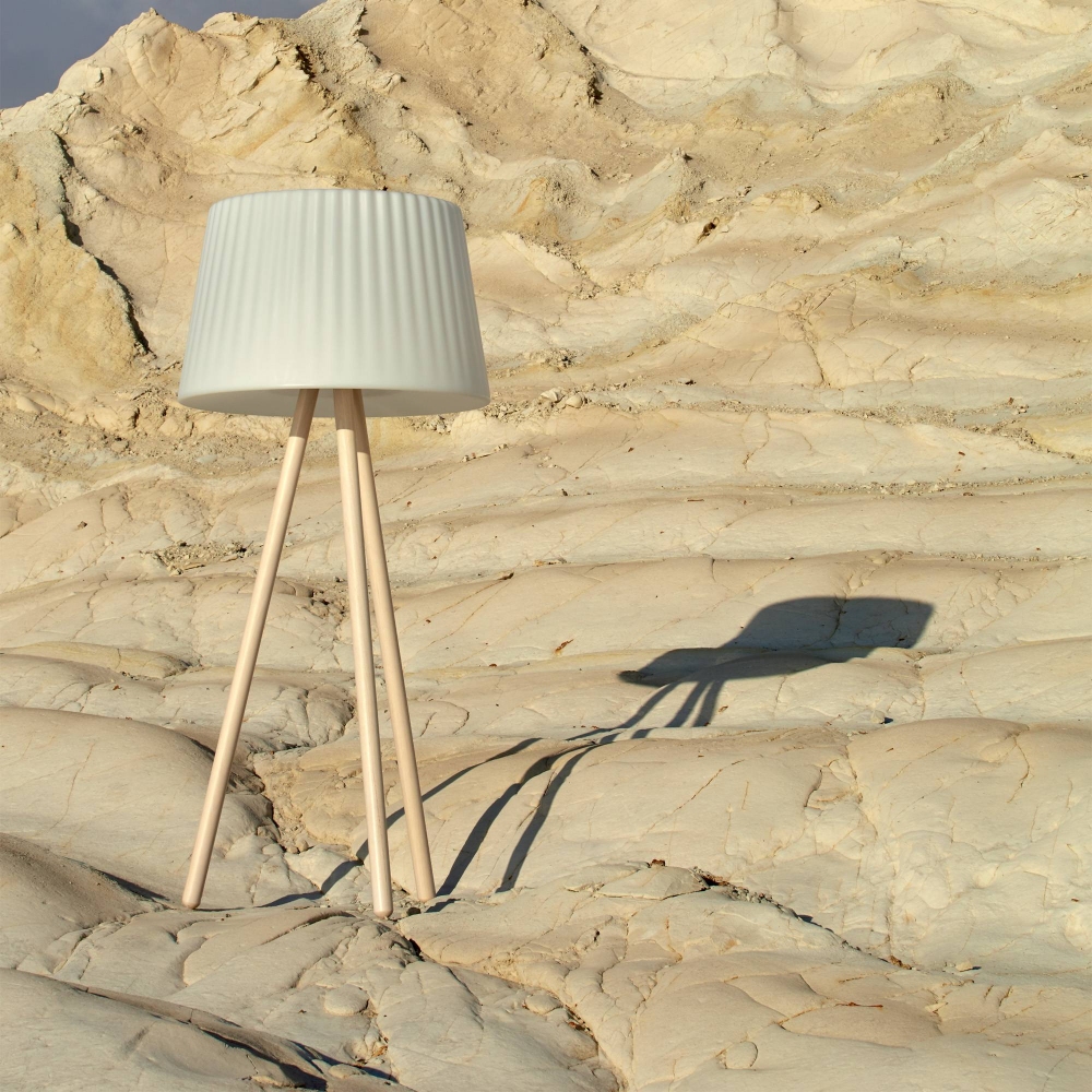 My Your Lampada da terra RGBW ricaricabile Agata Wood