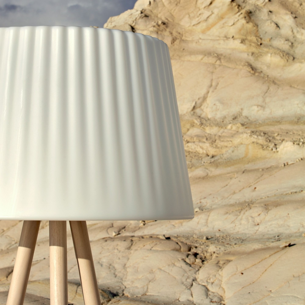 My Your Lampada da terra RGBW ricaricabile Agata Wood