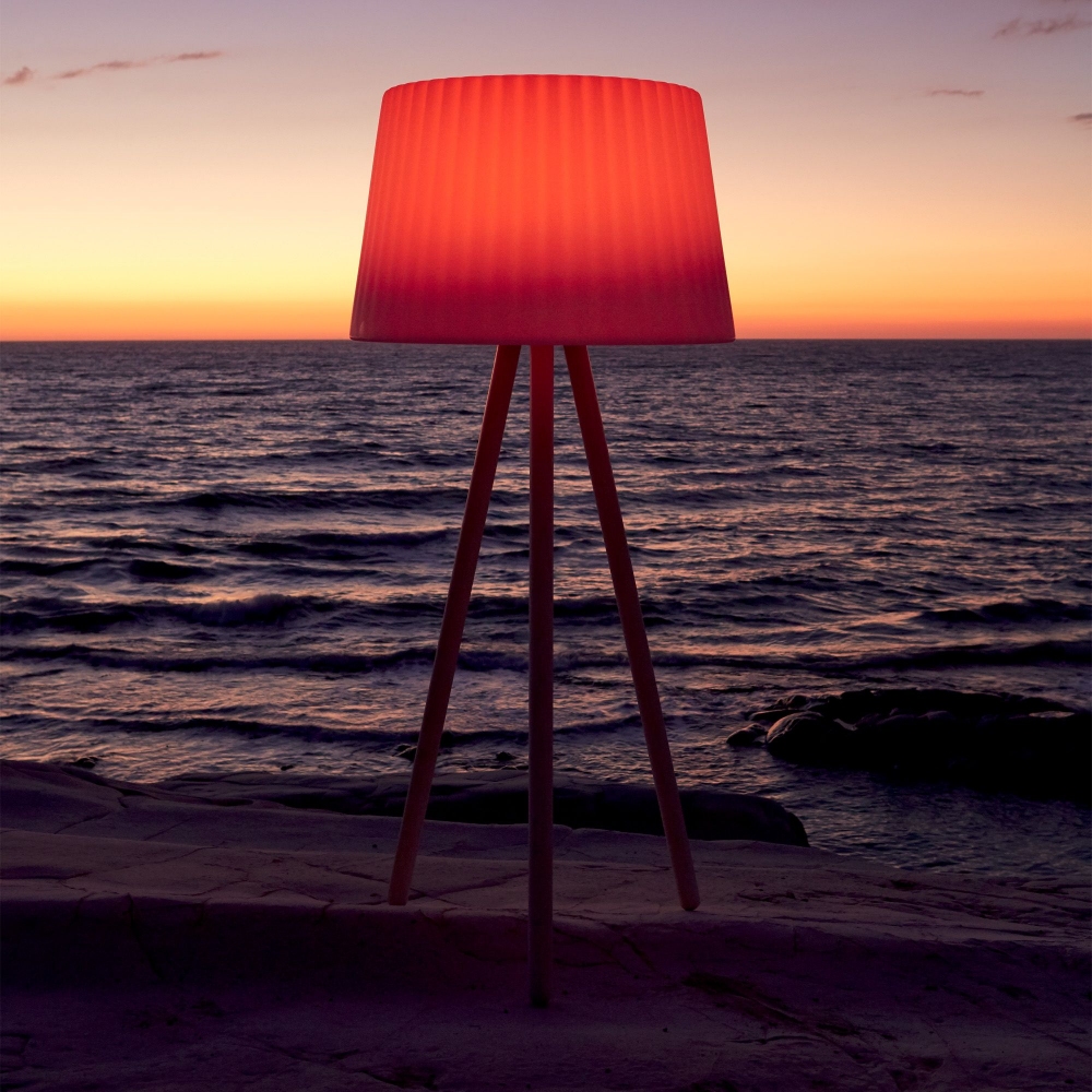 My Your Lampada da terra RGBW ricaricabile Agata Wood