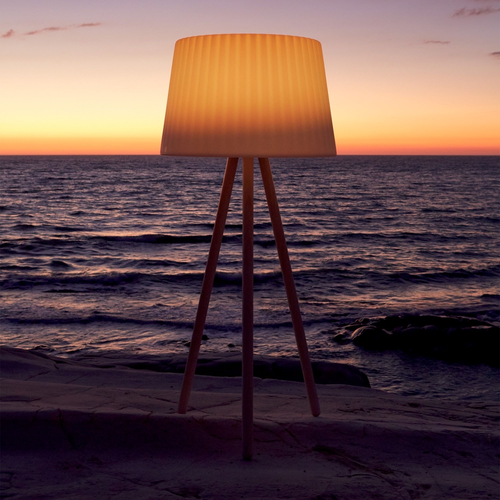 My Your Lampada da terra RGBW ricaricabile Agata Wood