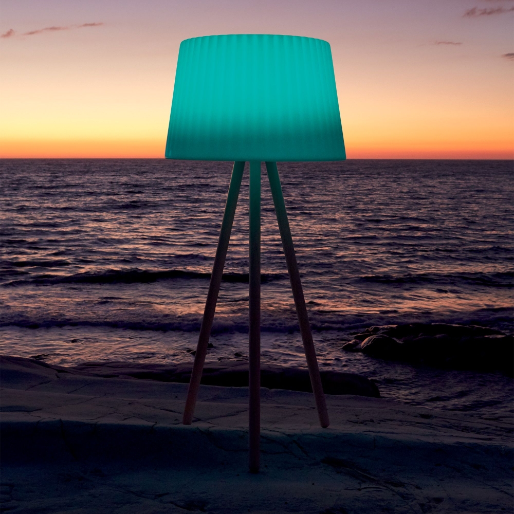 My Your Lampada da terra RGBW ricaricabile Agata Wood