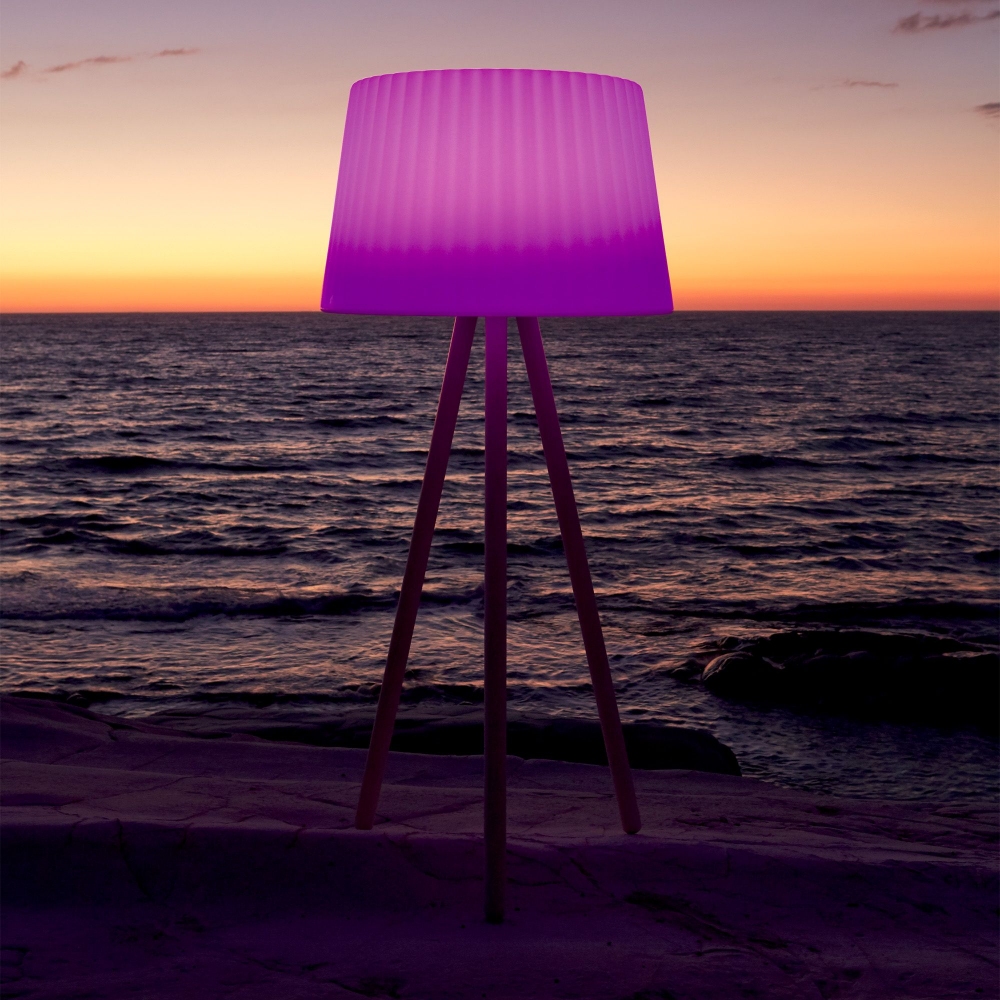 My Your Lampada da terra RGBW ricaricabile Agata Wood