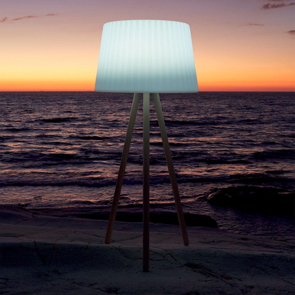 My Your Lampada da terra RGBW ricaricabile Agata Wood