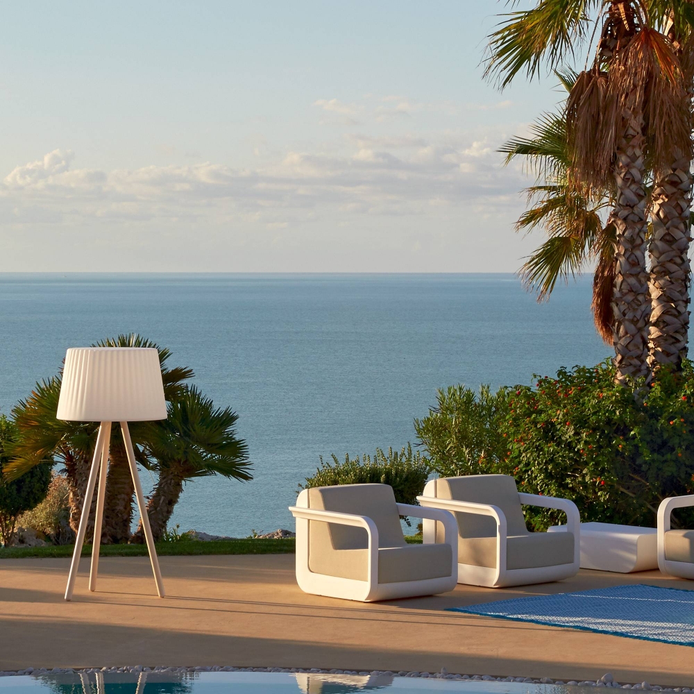 My Your Lampada da terra RGBW ricaricabile Agata Wood