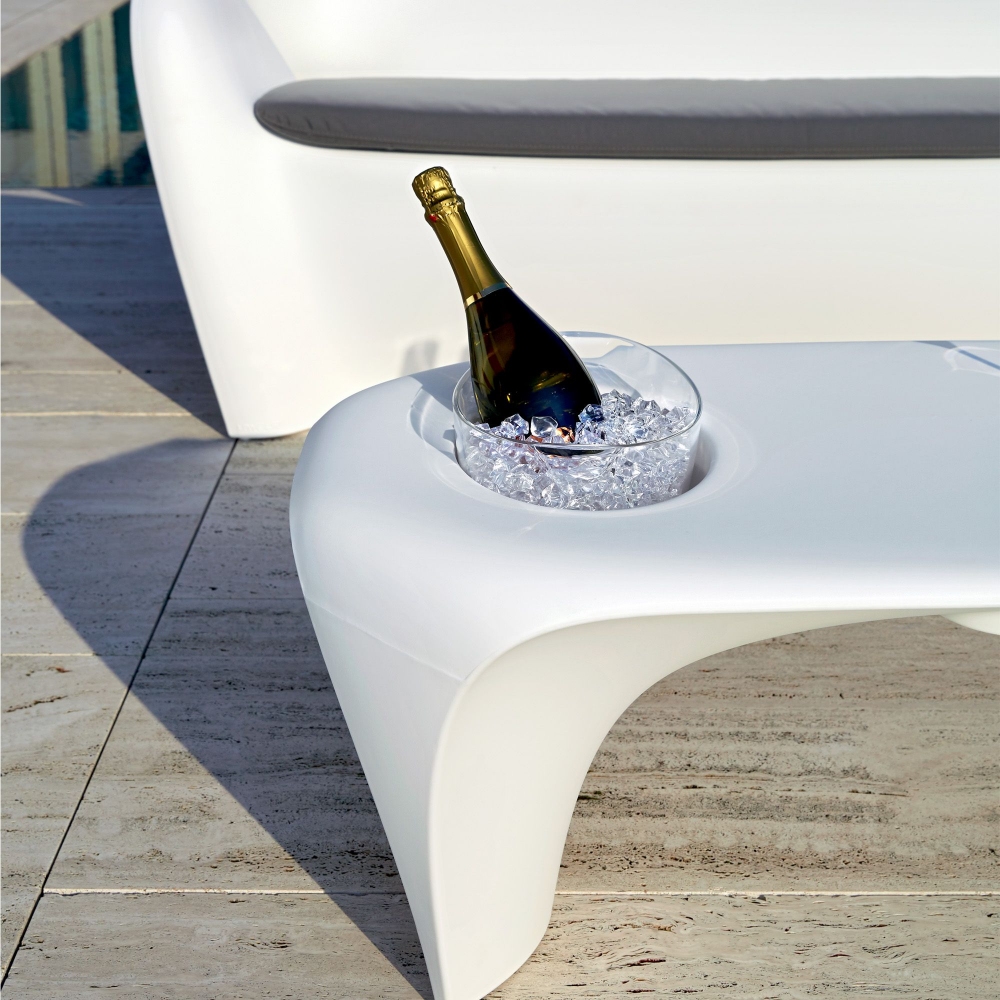 My Your Lily table with bottles rack