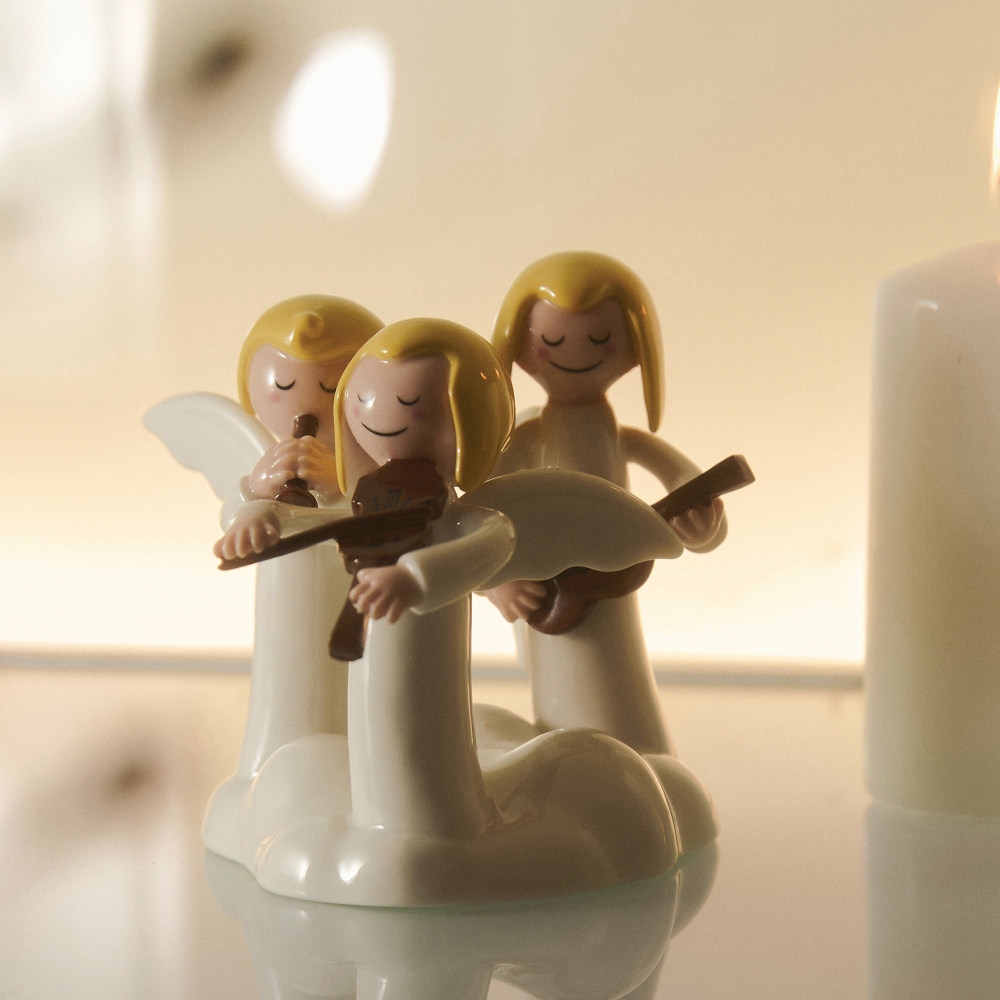 Alessi Statuina in porcellana decorata a mano  Do, Re, Mi