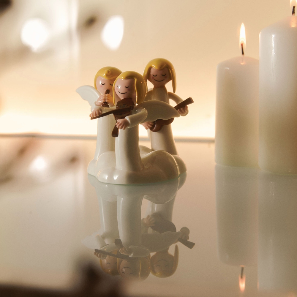 Alessi Statuina in porcellana decorata a mano  Do, Re, Mi