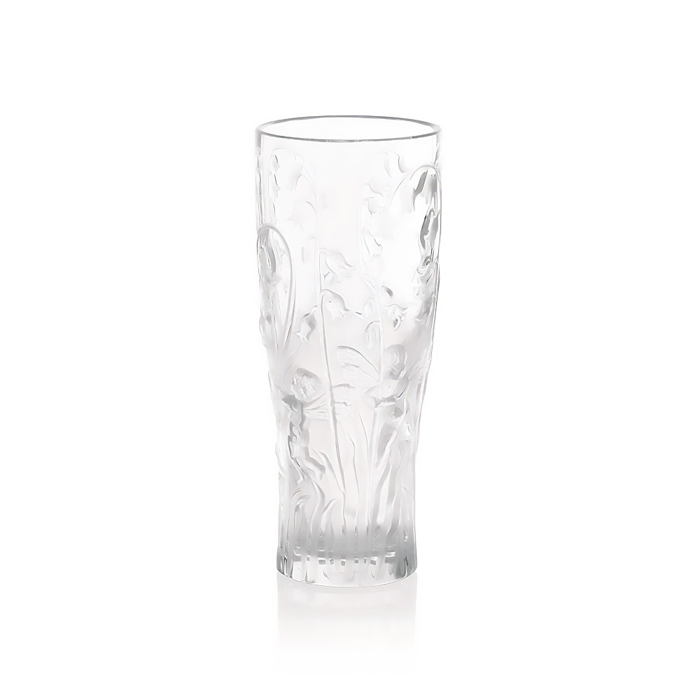 Lalique Elfes crystal vase