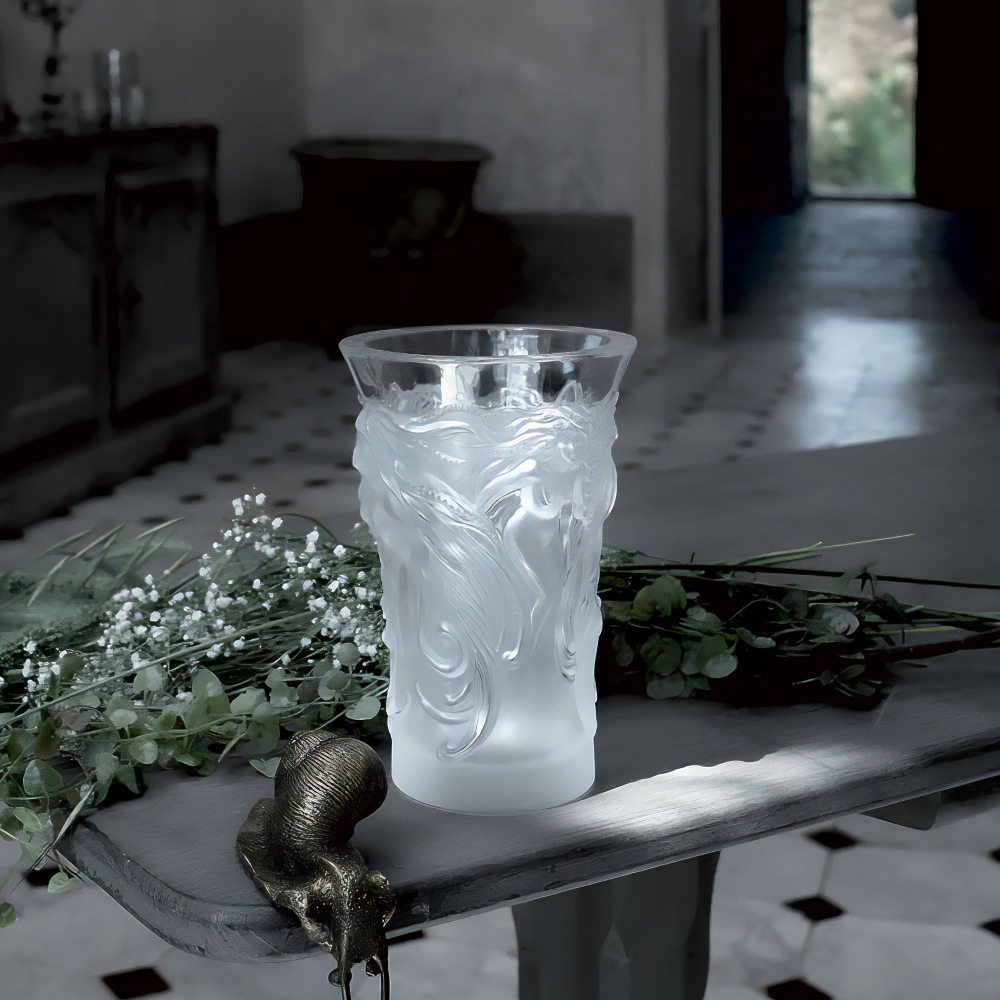 Lalique Fantasia crystal vase