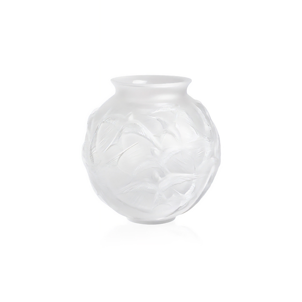 Lalique Vaso in cristallo Hirondelles