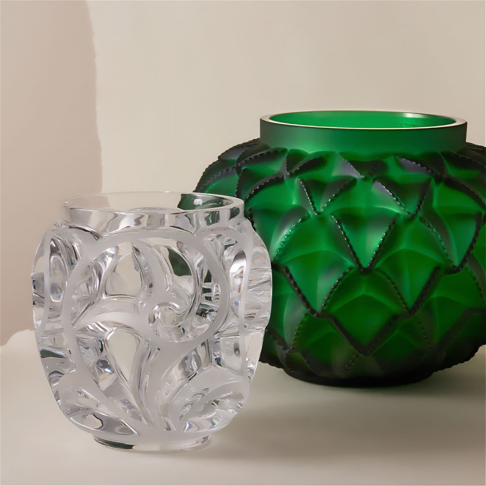 Lalique Languedoc big crystal vase