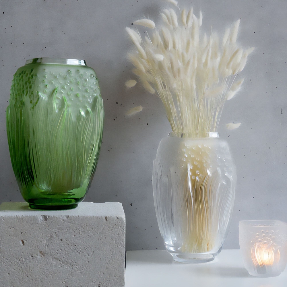 Lalique Vaso in cristallo Muguet Incolore