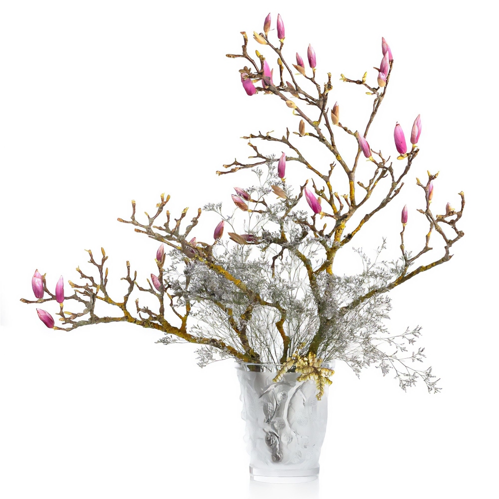 Laliqu Mûres medium clear crystal vase