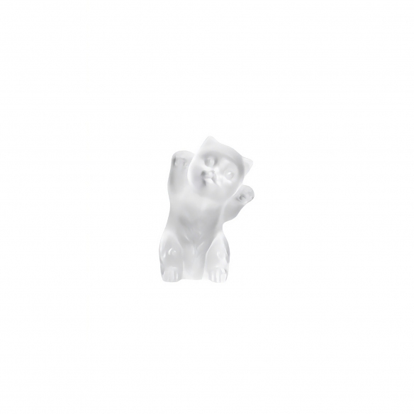 Lalique Kitten Clear crystal sculpture