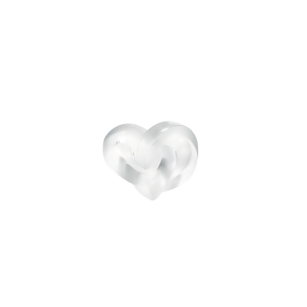 Lalique Hearts crystal sculpture