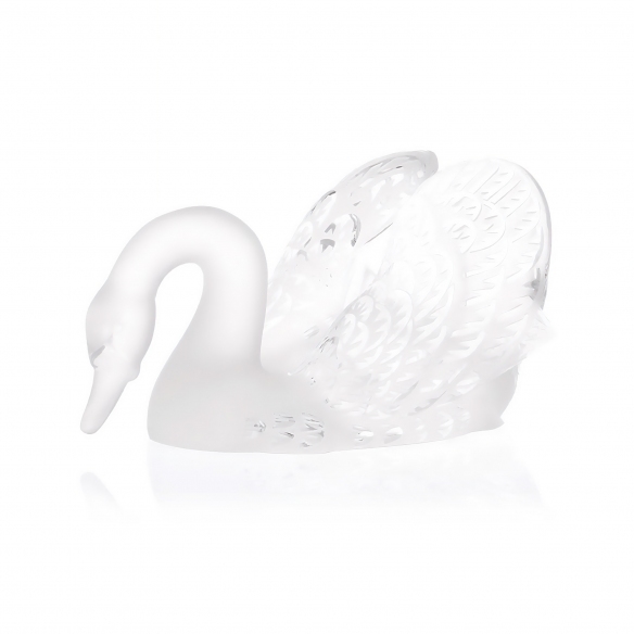 Lalique Scultura in cristallo Cygne Tête Baissée Incolore
