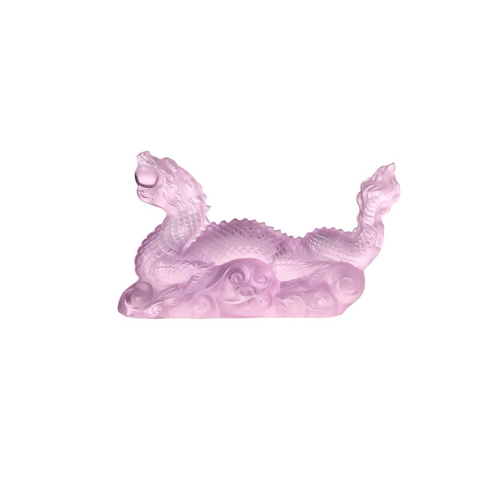 Lalique Dragon Tianlong Pink crystal...