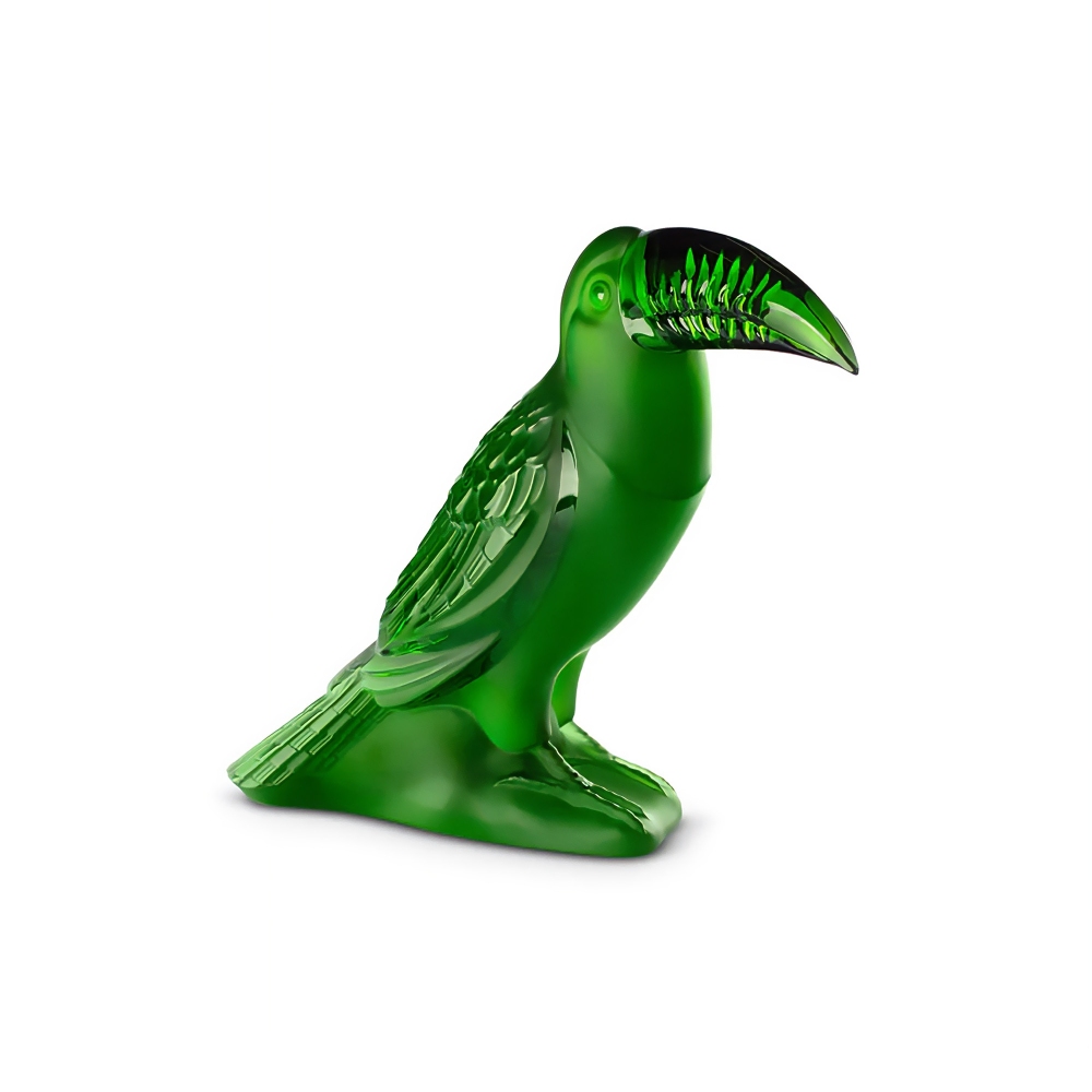 Lalique Toucan crystal sculpture