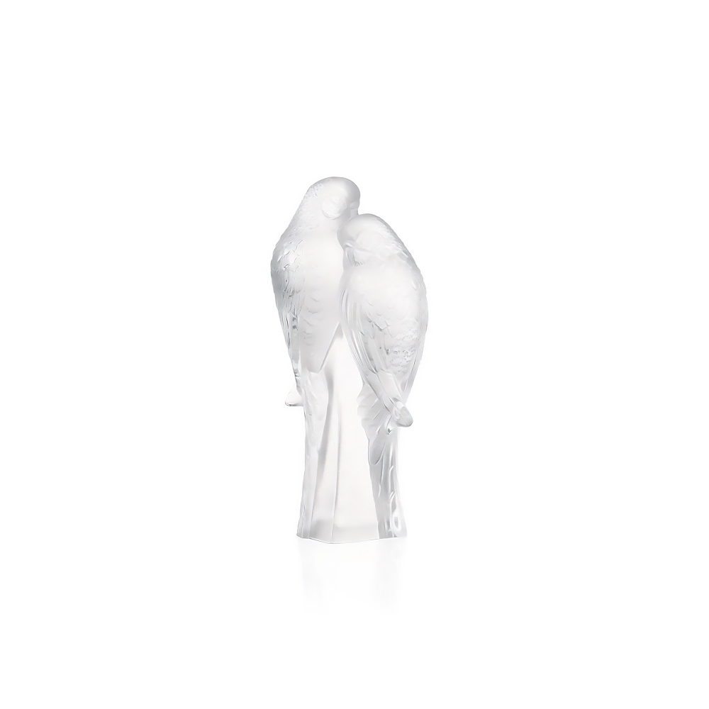 Lalique 2 Parakeets Clear crystal...