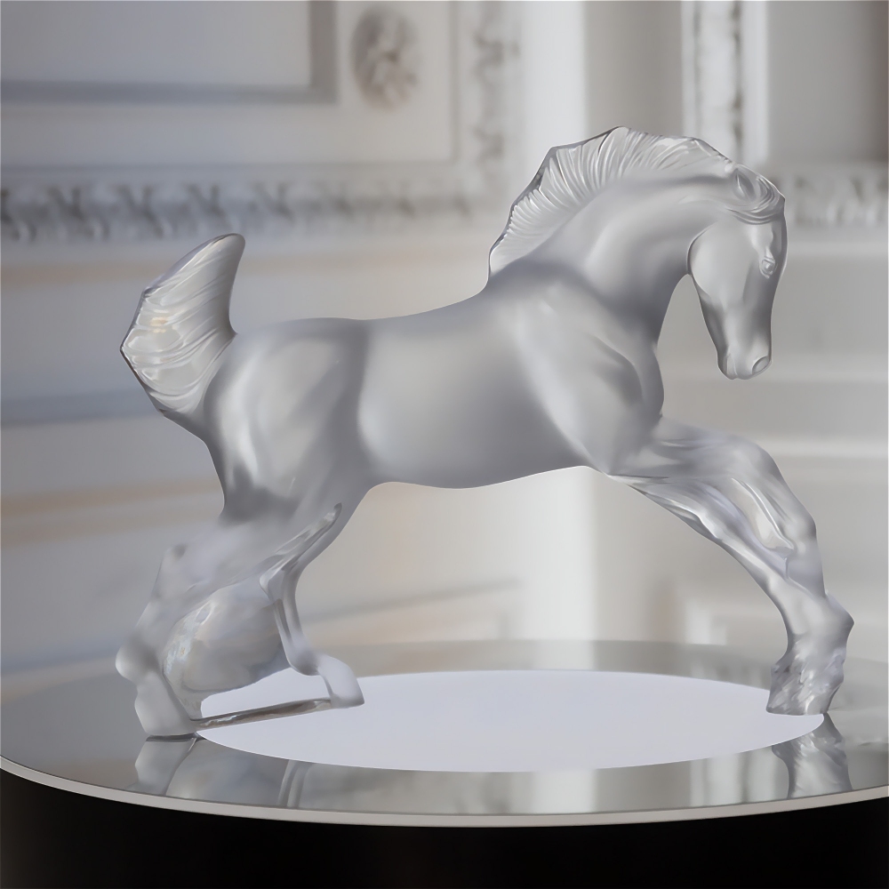 Lalique Scultura in cristallo Cheval