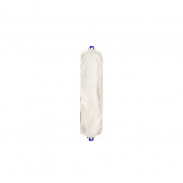 Lalique Mezuzah By Irma Small Size Clear And Nickel