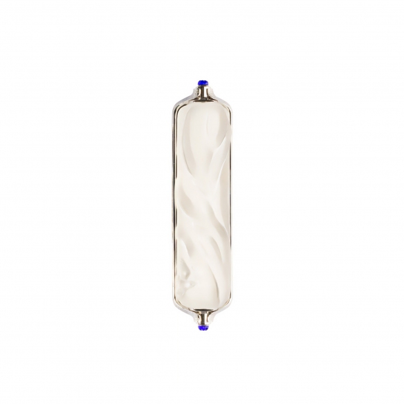 Lalique Mezuzah By Irma Large Size Clear And Nickel