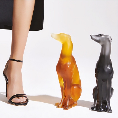 Lalique Greyhound Amber... 2