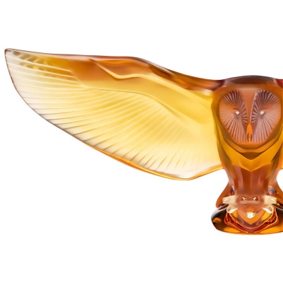 Lalique Barn Owl Amber... 2