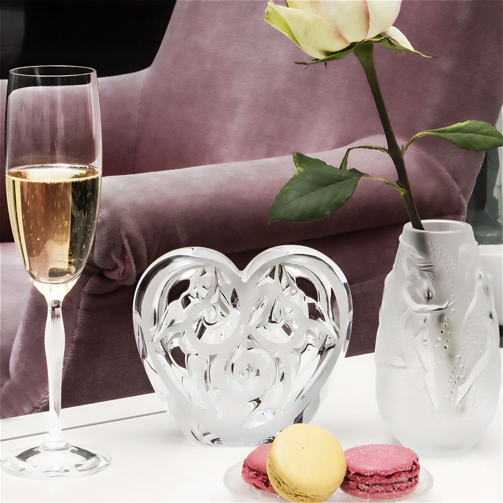 Lalique Music Is Love Heart crystal sculpture - Limited and numbered edition