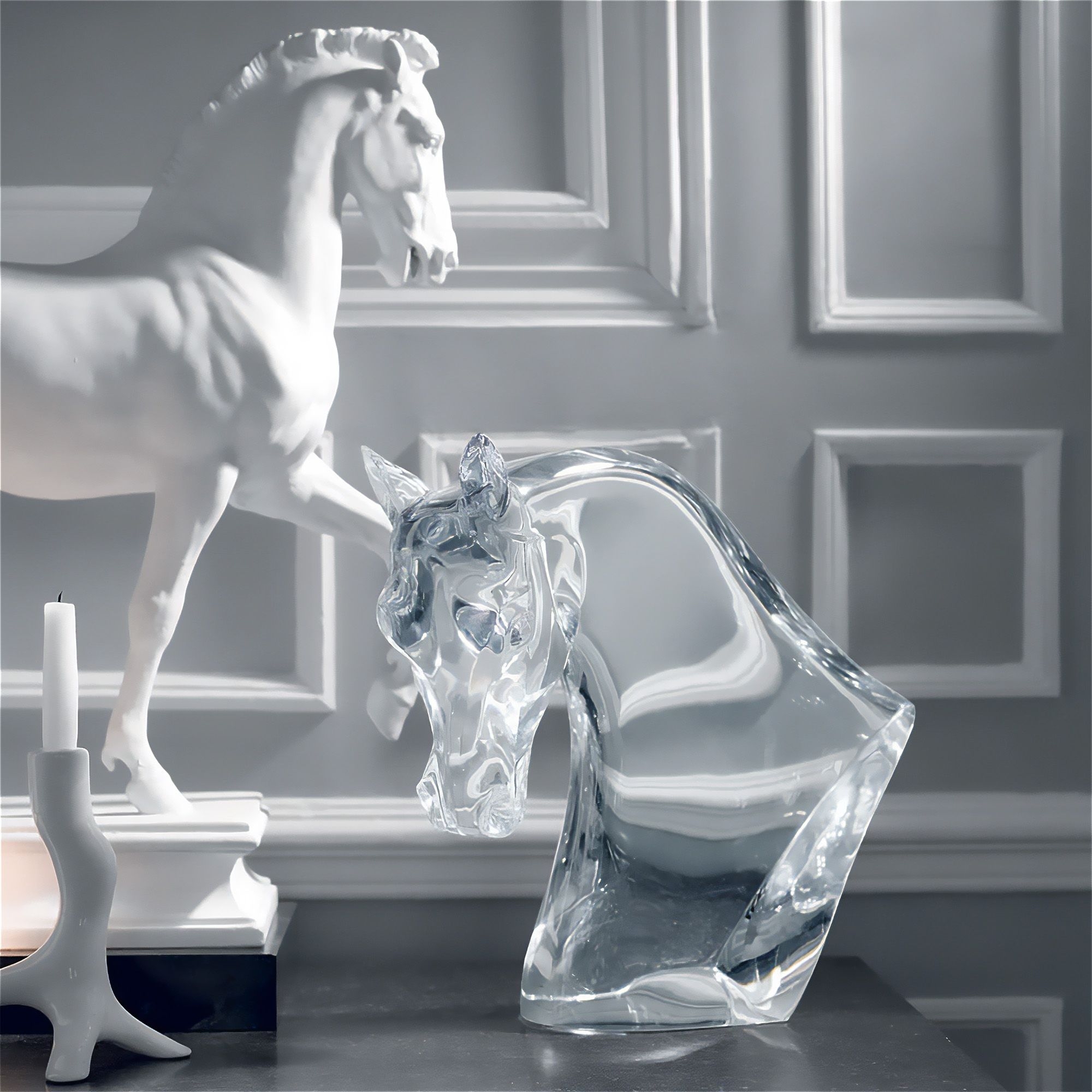 LALIQUE 馬のガラス彫刻 LALIQUE 馬のガラス彫刻 Kazak Horse sculpture – Lalique North