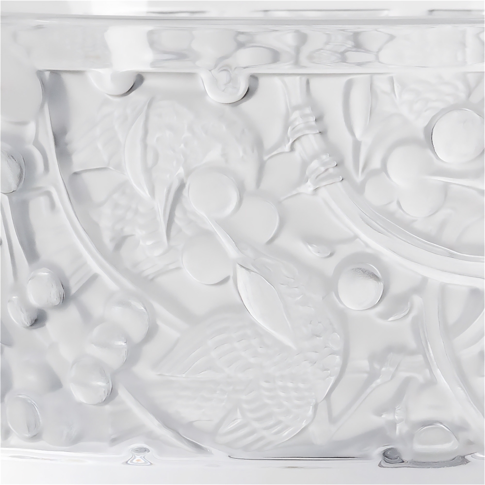 Lalique Merles et Raisins crystal bowl