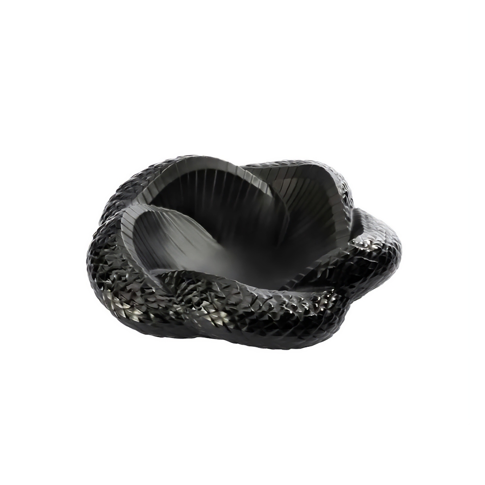 Lalique Serpent Bowl in Black Crystal