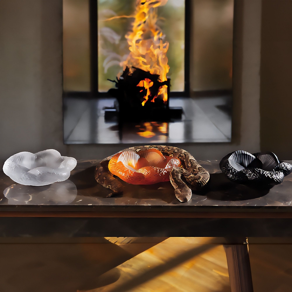 Lalique Serpent Bowl in Clear Crystal