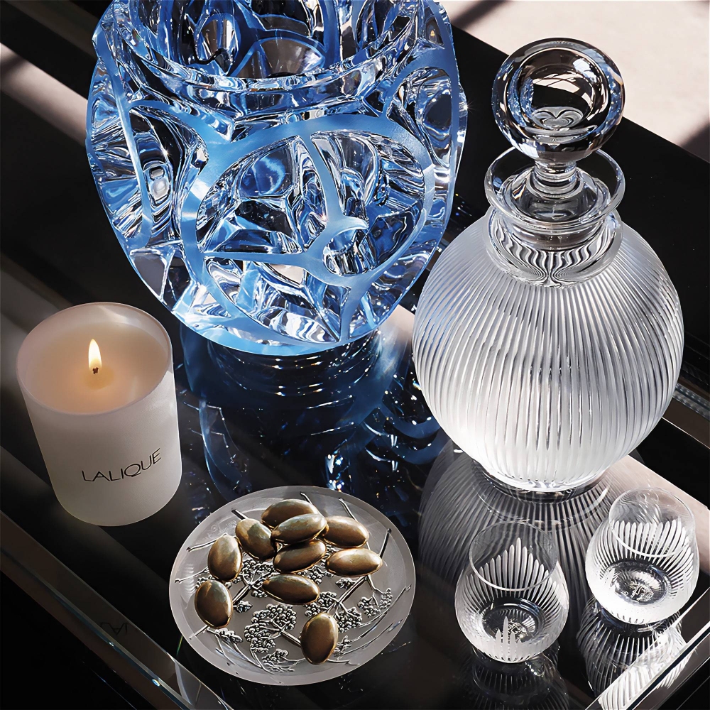 Lalique Ciotola Ombelles in Cristallo Trasparente