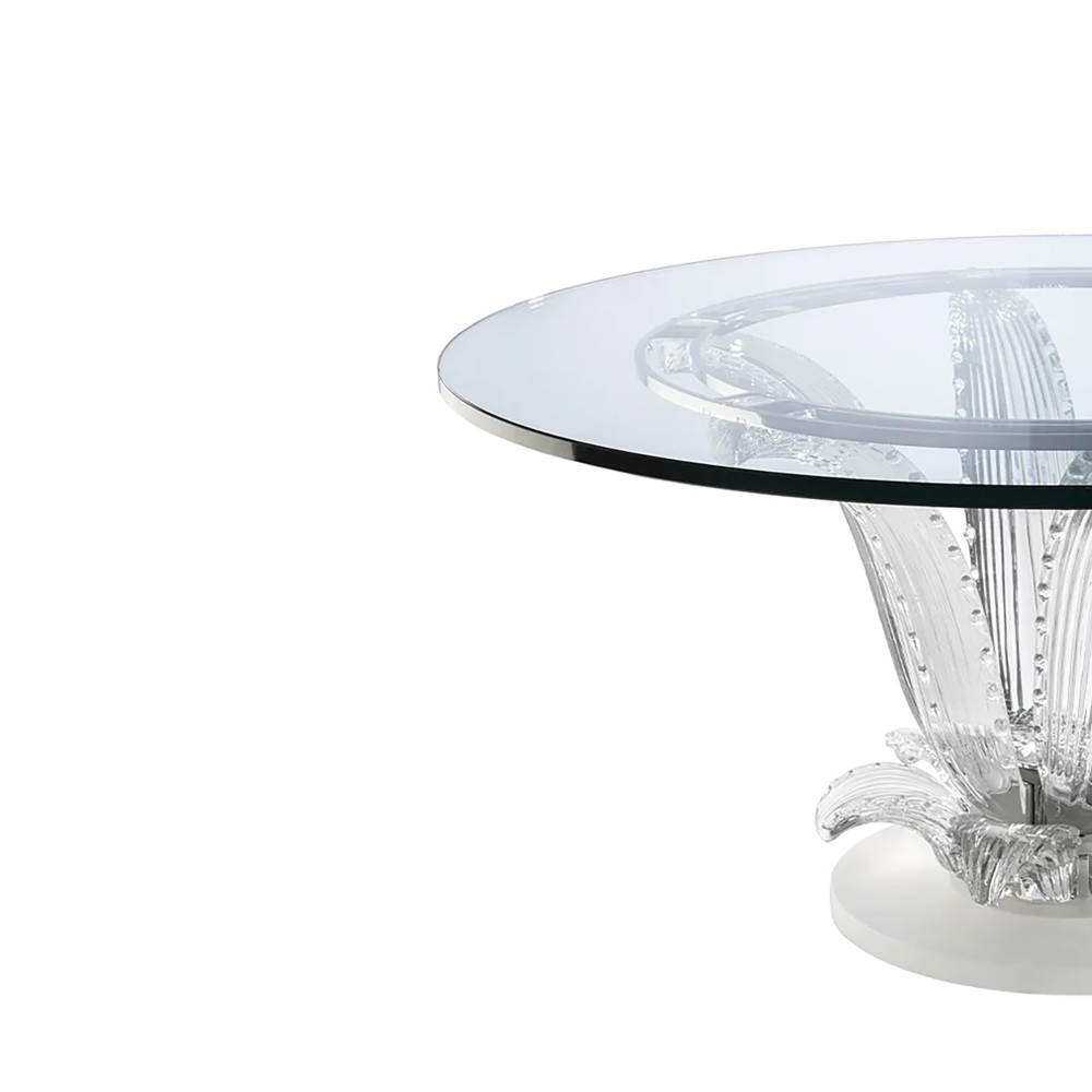 Lalique Cactus Coffee Table in Clear Crystal