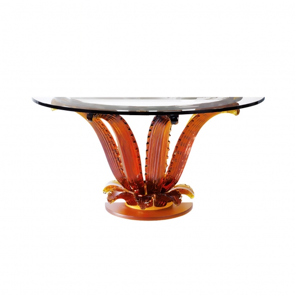 Lalique Coffee Table in cristallo ambrato Cactus