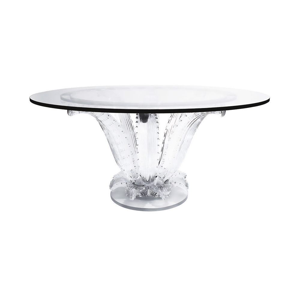Lalique Cactus Round Table in Clear...