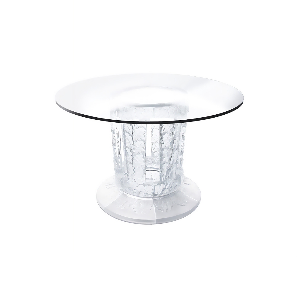 Lalique Chêne Round Table in Clear...