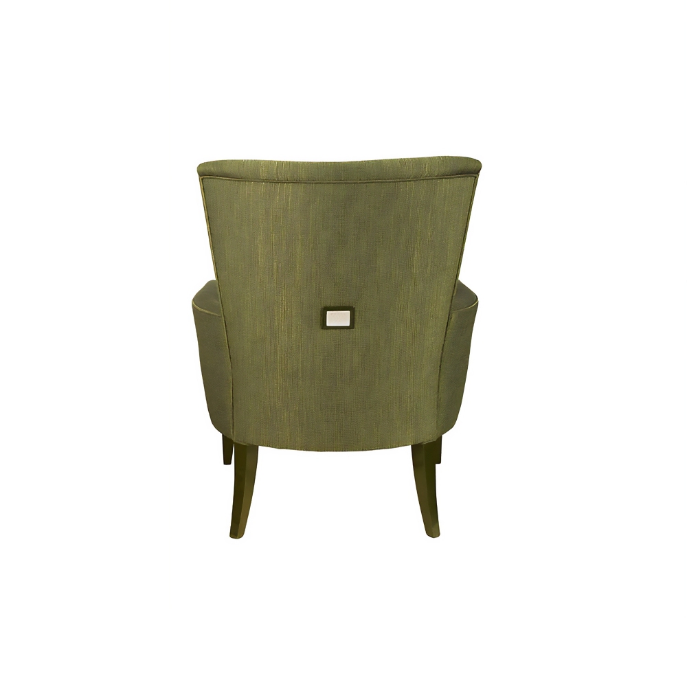 Lalique Poltroncina  in cristallo trasparente, laccato nero e seta avorio Victoire