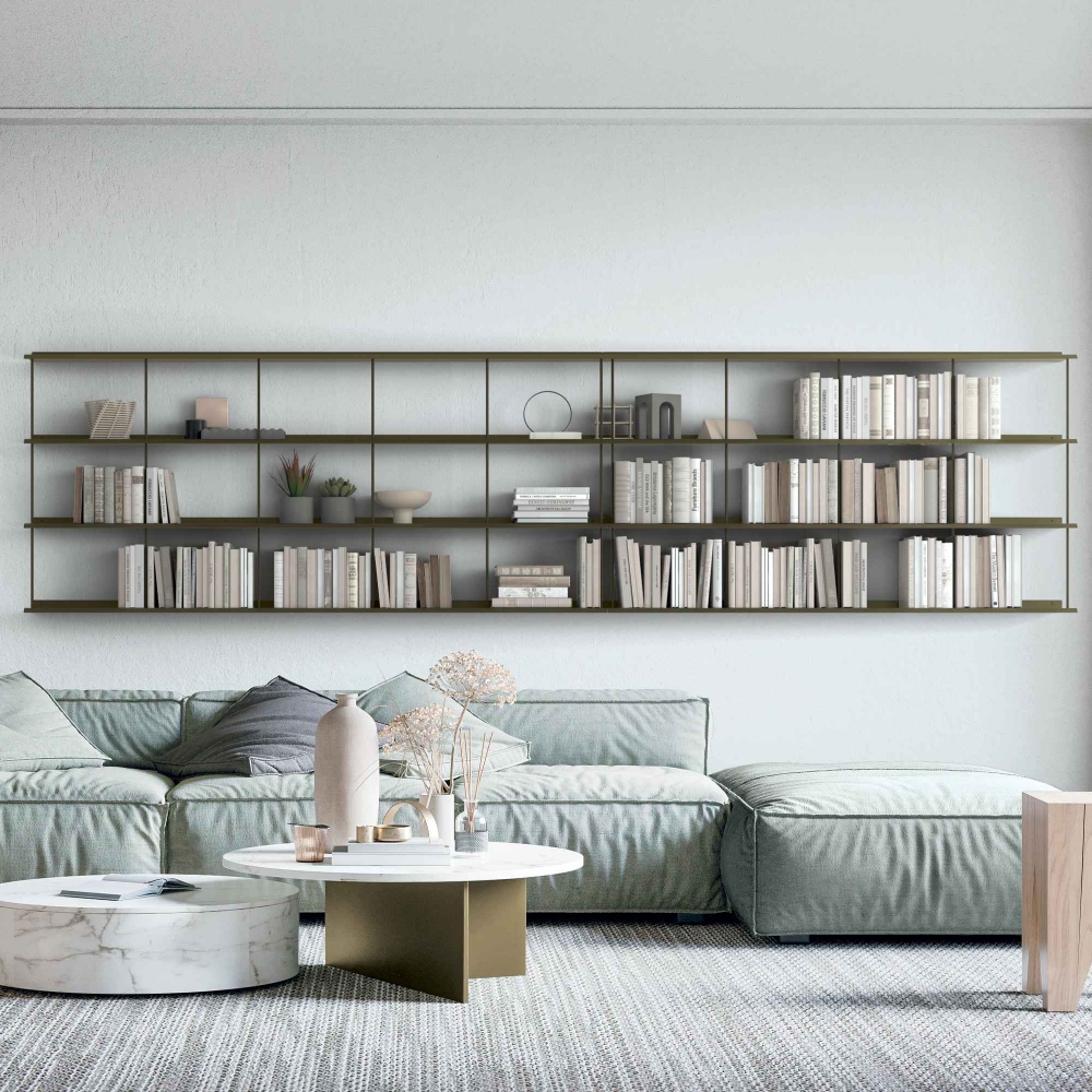 Caos Creativo Libreria All-Over 85,6x321 cm Antracite