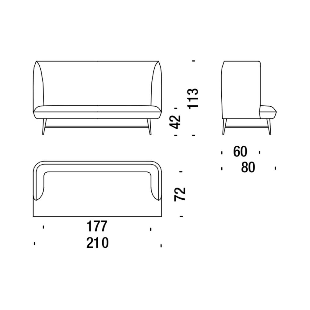 Diesel with Moroso Divano Gimme Shelter 210 cm