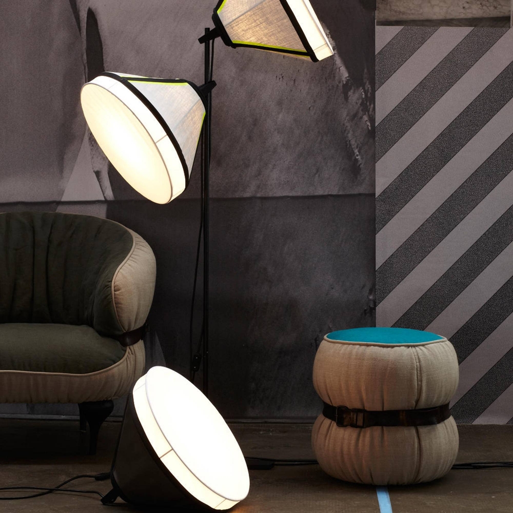 Diesel with Moroso Pouf Chubby Chic diam. 45 cm