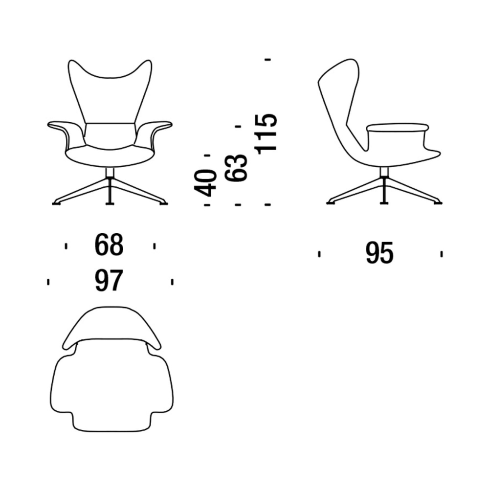 Diesel with Moroso Poltrona girevole Longwave