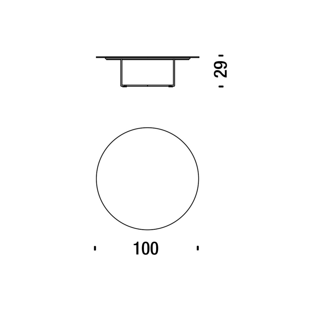 Diesel with Moroso Tavolino My Moon My Mirror diam. 100 cm h 29 cm
