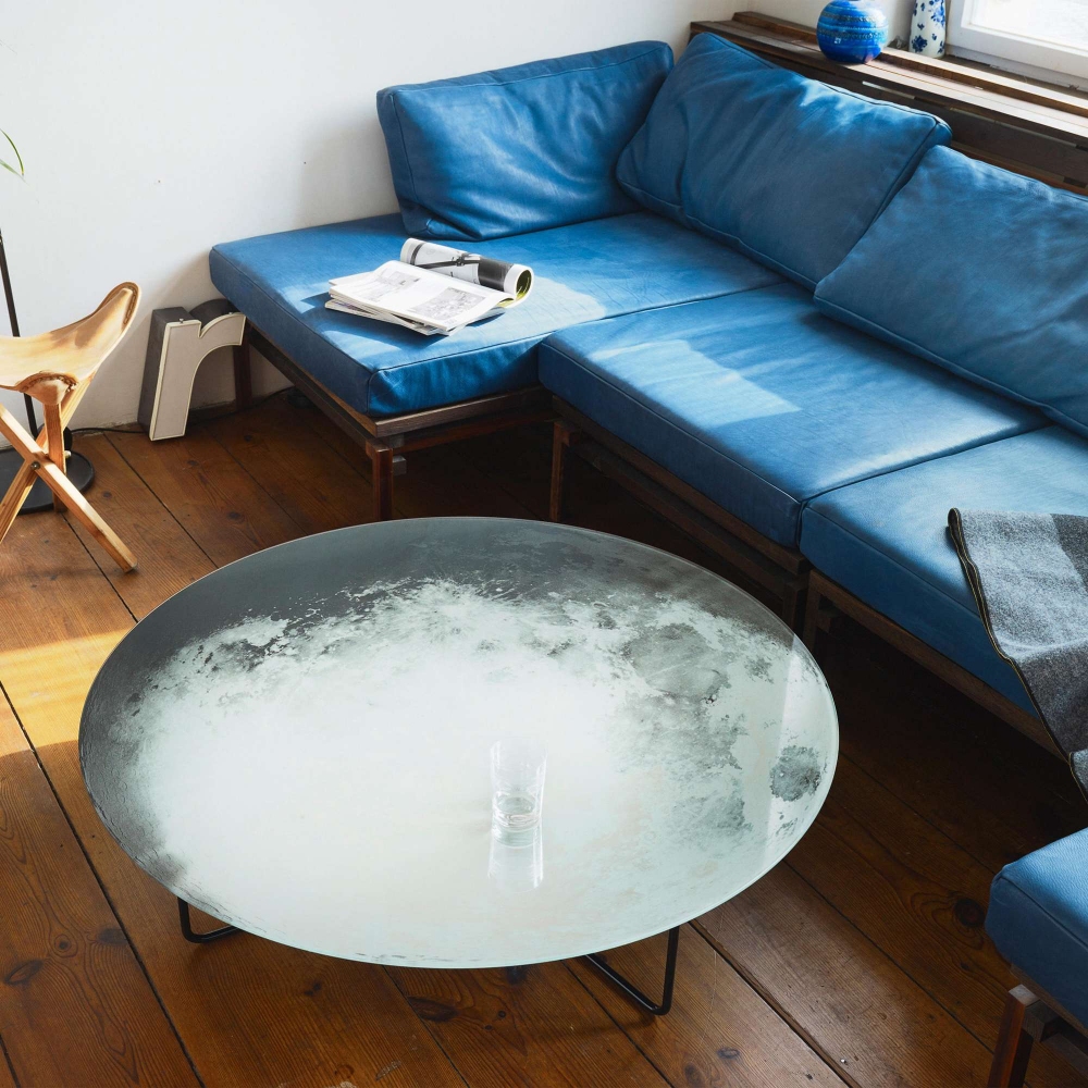 Diesel with Moroso Tavolino My Moon My Mirror 100 cm h 29 cm