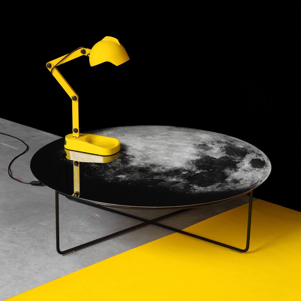 Diesel with Moroso Tavolino My Moon My Mirror diam. 100 cm h 29 cm