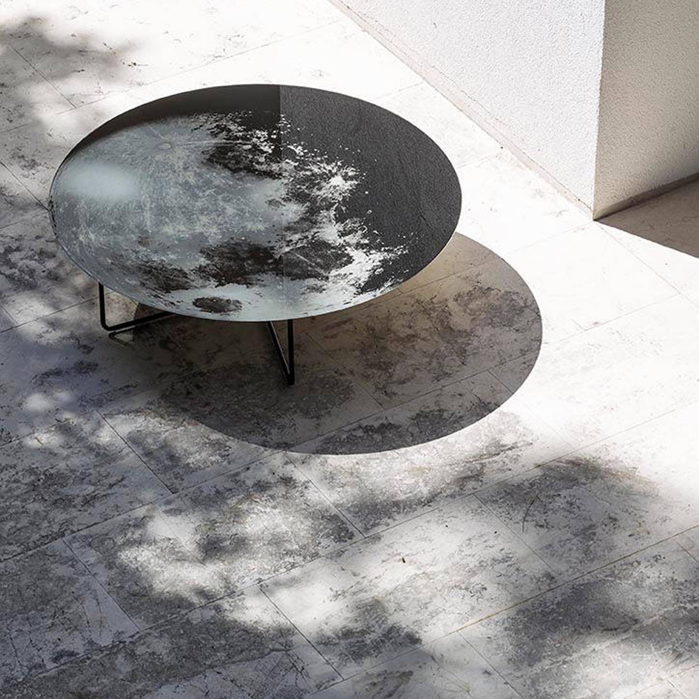 Quick Ship - Diesel with Moroso My Moon My Mirror coffee table diam. 100 cm h 29 cm