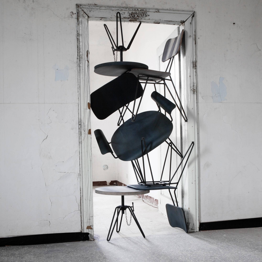 Diesel with Moroso Overdyed padded armchair